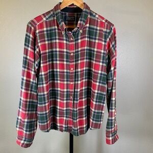 Abercrombie & Fitch Mens S/M Vintage Flannel Shirt Long Sleeve Plaid Button Up